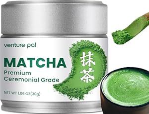 Venture Pal Ceremonial Grade Matcha Powder – Premium First Harvest, 100% Pure Green Tea Powder | Vegan, Gluten-Free, Sugar-Free, No Additives (30g / 1.06oz)