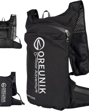 "7L Lightweight Reflective Running Hydration Vest – Adjustable Backpack with Phone Holder for Men & Women, Ideal for Hiking, Cycling & Marathons"