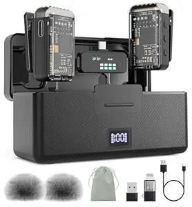 Mini Wireless Lavalier Microphone with Charging Case – Clip-On USB-C Mic for iPhone, iPad, and Android – Ideal for Video Recording, Vlogging, YouTube, TikTok