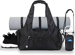 Women’s Small Gym Duffle Bag – Compact Sports & Travel Bag with Shoe Compartment and Water Bottle Holder – Ideal for Gym, Weekend Trips, and Fitness Activities