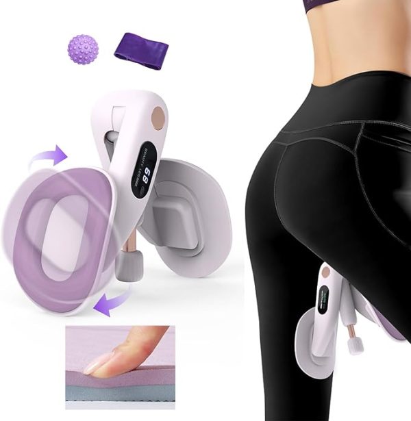 VANiGO Thigh Master & Hip Trainer – Kegel Exerciser for Pelvic Floor, Inner Thigh, Glutes, Arms & Back | Includes Resistance Band & Massage Ball | Ideal for Home Workouts & Postpartum Recovery