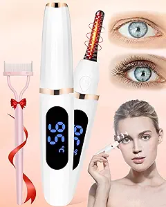 Heated Eyelash Curler – Mini Electric Lash Curler with LED Display | 3 Temperature Settings | USB Rechargeable | Long-Lasting Natural Curl | 24-Hour Hold | Makeup Tool & Gift for Women – Model 8407
