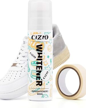 COZGO White Shoe Polish for Sneakers – Scuff Cover and Whitener for White Shoes