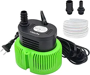 Above-Ground Pool Cover Pump – Submersible Water Sump Pump for Swimming Pool Water Removal, Includes Drainage Hose, 25-Foot Extra-Long Power Cord, 850 GPH Capacity, Suitable for In-Ground Pools, Comes with 3 Adapters