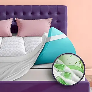 4-Inch Dual-Layer King Mattress Topper – Pressure Relief & 4X Support