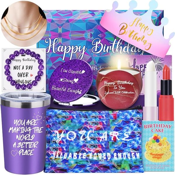 Unique Inspirational Birthday Gift for Women – Perfect for Her, Friend, Sister, Best Friend, Mom, Girlfriend, Wife, Teen Girls, or Bestie | Self-Care Basket Box Set