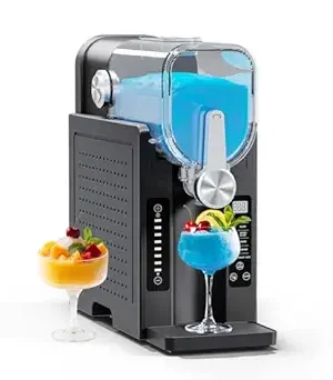 EZBASICS Slushie Machine – No Ice Needed, Professional Frozen Drink Maker for Home Use (Black)