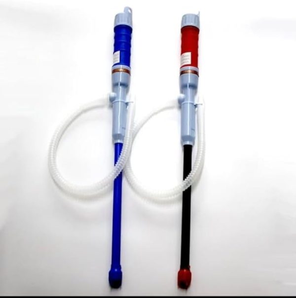 2-Pack Portable Battery-Powered Liquid Transfer Pumps (Red) – Handheld Electric Plastic Pumps for Fuel, Oil, Water, Diesel, Gas & Fish Tanks (Battery Not Included)