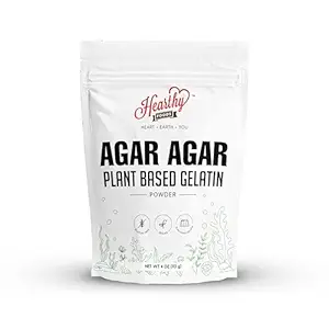 Hearthy Foods Agar Agar Powder (4oz) – 100% Natural Vegan Gelatin Substitute