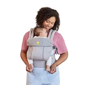 LÍLLÉbaby Complete All Seasons Ergonomic Baby Carrier – 6-in-1, with Lumbar Support, for Infants to Toddlers (7–45 lbs), 360° Multi-Position Carry, Inward & Outward Facing – Stone