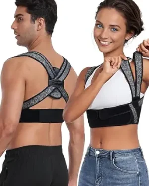 Posture Corrector for Women and Men – BI-Strap Back Straightener | Bamboo Fiber Back Brace for Instant Upper Back Pain Relief