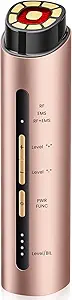 Gold Microcurrent Facial Device – 3-in-1 Red Light Therapy & Skin Tightening Massager for Face and Neck – Anti-Aging Skincare Tool, Ideal Gift for Women & Men