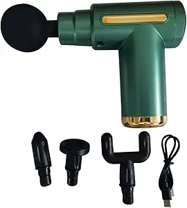 Handheld Massage Gun – Deep Tissue Percussion Massager, Ideal Birthday Gift for Men, Women & Moms, Green
