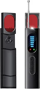 Hidden Camera & Bug Detector – Anti-Spy Device with Infrared, RF, and GPS Tracking Detection. Features a Built-in Viewfinder, 5 Detection Modes, and 5 Sensitivity Levels. Ideal for Travel, Hotels, Airbnb, Offices, and Bathrooms