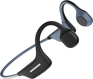 Wireless Bone Conduction Headphones – Open-Ear Design for Safe Night Runs & Cycling, Sweatproof with Reflective Strips, Built-in Mic, and All-Day Comfort for Extended Workouts