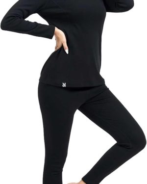 Women’s Thermal Base Layer Set – High-Weight Fleece-Lined Long Johns for Cold Weather