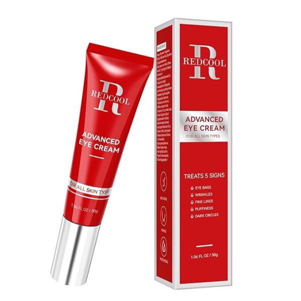 Wine Red Retinol Eye Cream – Anti-Aging Formula with Retinol & Peptides for Fine Lines, Puffiness, Dark Circles, and Daily Under-Eye Care