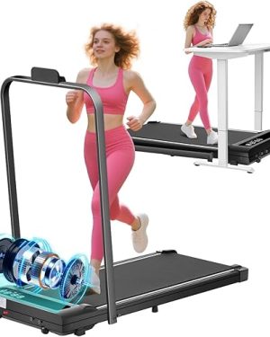 Portable Folding Walking Pad Treadmill with Handlebar – Compact 3.0HP Treadmill for Home Use, Foldable Design, Speeds 0.6–6.2 MPH, Supports up to 320 lbs