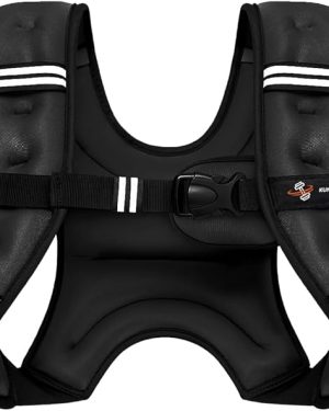 Men’s Weighted Vest – 5LB Workout Vest with Reflective Stripes for Strength Training, Running, Fitness, Muscle Building & Weightlifting