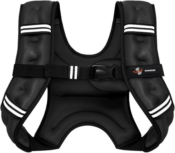 Men’s Weighted Vest – 5LB Workout Vest with Reflective Stripes for Strength Training, Running, Fitness, Muscle Building & Weightlifting