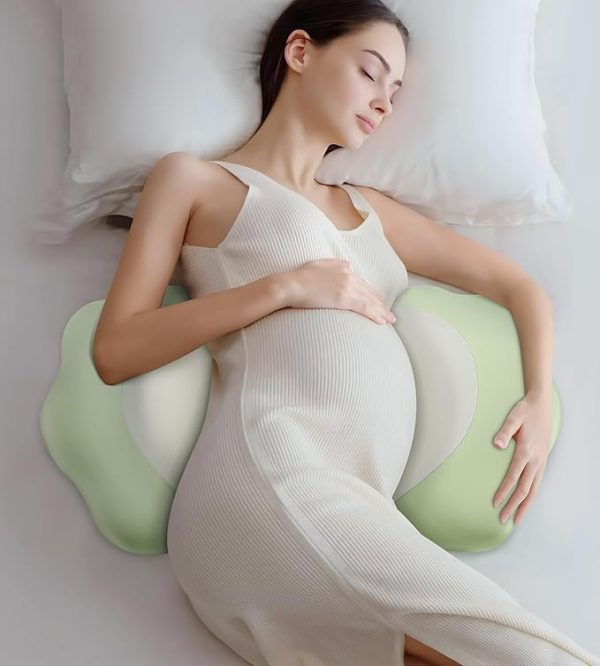 Memory Foam Pregnancy Pillow for Sleeping – Maternity Support for Back, Belly & Hips | Adjustable Travel Wedge Pillow for Side Sleeping | Includes Cooling Pillowcase