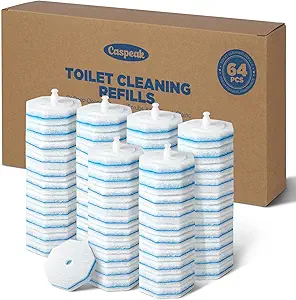 64-Count Clorox Toilet Wand Refills – High-Performance Toilet Bowl Cleaners with 5X Cleaning Power, Durable Disposable Brush Scrubbers, and Fresh Fragrance