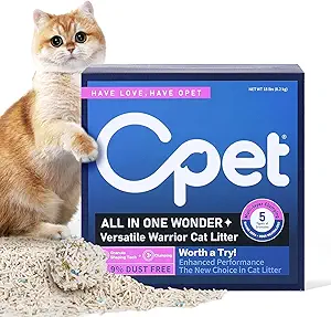 OPET Mixed Tofu Cat Litter – 18 lb | Strong Clumping, Low Tracking, 99.9% Dust-Free, Flushable | Blend of Tofu & Bentonite, Natural & Sustainable Ingredients, Excellent Odor Control (Fresh Scent)