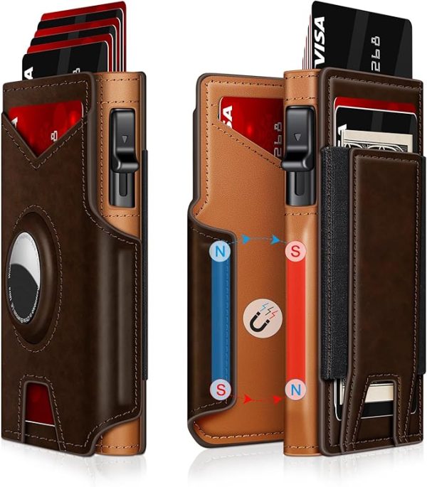 Men’s Airtag Wallet – Minimalist Slim Smart Card Holder