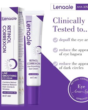 Retinol Eye Cream for Dark Circles & Puffiness – Anti-Aging Formula with Hyaluronic Acid, Peptides & Caffeine. Reduces Under-Eye Bags, Smooths Fine Lines & Wrinkles, and Brightens Dark Circles.