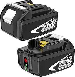 2-Pack 6.0Ah 18V Lithium-Ion Replacement Batteries – Compatible with Makita BL1860B, BL1850B, BL1840B, BL1830B, BL1815B, LXT400