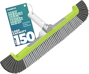 18" Pool Brush Head – Curved, High-Efficiency Scrub Brush for Swimming Pool Walls