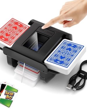 ChatGPT said: Rechargeable Automatic Card Shuffler – Low-Noise Electric Shuffling Machine for 1–2 Decks, with Auto & Manual Modes – Perfect for Poker, UNO, Texas Hold’em, Blackjack, Skip-Bo, Bridge, Phase 10, and More