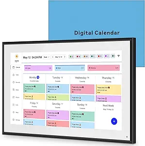 15.6-Inch Digital Calendar & Chore Chart – 1920 x 1080 Full HD Touchscreen Interactive Display – Smart Family Planner – Wall or Desk Mountable – Perfect for Organizing Your 2025 Schedule