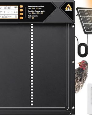 Solar-Powered Automatic Chicken Coop Door – Aluminum Alloy with 4 Operation Modes