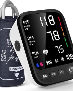 Automatic Upper Arm Blood Pressure Monitor – Large 4.5" Backlit Screen, Adjustable Cuff (9–17 in), 2×199 Memory, Arrhythmia Detection, Home Hypertension Monitor