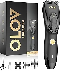 Cordless Hair Clippers for Men – Adjustable 4-Length Settings, 2-Speed Options, Rechargeable with Replaceable Ceramic Blades – Ideal for Home & Family Use (Black)
