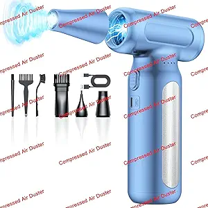 Electric Compressed Air Duster – 330,000 RPM High-Speed Cordless Air Blower, Rechargeable Mini Turbo Jet for Dust Cleaning. Perfect for Computers, Keyboards, Cars, and Home Use. Eco-Friendly Alternative to Canned Air.