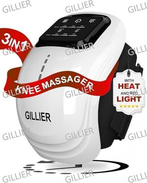 Smart Knee Massager with Heat – 3 Vibration Modes & 3 Heating Levels | 2025 Updated Edition | Ideal Gift for Grandma & Grandpa | Off-White