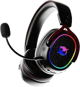 Wireless Gaming Headset for PC, PS5, PS4, Phone, Switch, and Tablet — 2.4GHz Wireless with Ultra-Low <25ms Latency & 40-Hour Battery Life for Immersive Competitive Gaming