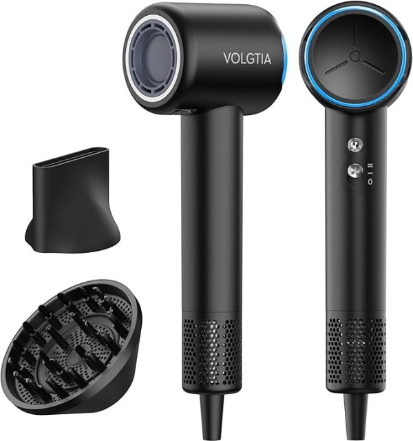 High-Speed Hair Dryer with Diffuser – 110,000 RPM Professional Blow Dryer, 1400W Power, Negative Ion Technology, 6.5 ft Cord – Fast Drying for Curly Hair, Women & Men