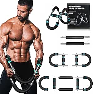 Adjustable Power Twist Arm Trainer (40-100 lbs) – Portable Chest and Forearm Strengthener with Spring Resistance for Home Workouts