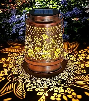 Solar Lantern Outdoor Lamp – Waterproof Garden Decoration, Perfect for Christmas & Birthday Gifts for Women, Moms, and Grandmas. Ideal for Yard, Patio, Lawn, Porch – Hummingbird Design.
