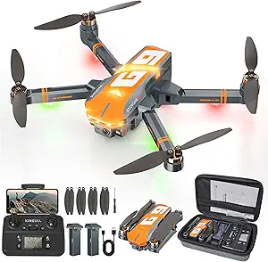 G9 Foldable GPS Drone with 4K Camera – Brushless Motor, Follow Me Mode, Long Flight Time, 5G FPV Transmission, Auto Return, Lightweight under 249g (Dark Gray) – Perfect for Adults, Beginners, and Kids