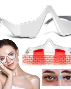 Under-Eye Light Therapy Device for Relieving Eye Bags, Eye Fatigue, and Dark Circles – Includes Gel and Adjustable Glasses Strap