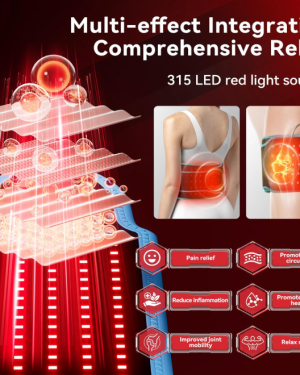 Portable Red Light Therapy Belt – 150 Upgraded 3-in-1 LED Beads (660nm & 850nm) – Targeted Therapy for Waist, Back, Knees, Shoulders & Legs