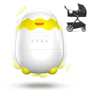 Rechargeable Baby Rocker for Strollers – 5 Vibration Speeds & 4 Timer Settings, Universal Portable Bouncer with Memory Function, Quiet Soothing Vibration for Newborns to Toddlers, Includes 2 Adjustable Brackets