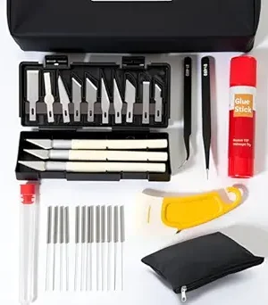 3D Printer Accessory Kit 123 with Tool Bag – Basic Tools for 3D Printers, Includes Nozzle Cleaning Kit, Mini Rotary Tool, and 3D Printing Tools for Trimming and Removal (27-Piece, Small Size)