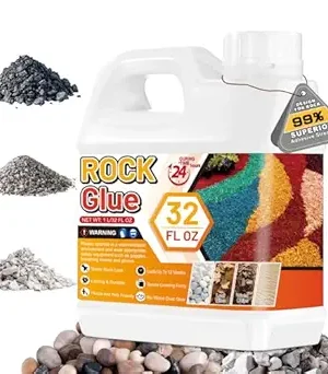 Rock & Stone Adhesive – 32 oz Strong, Weather-Resistant Glue for Landscaping