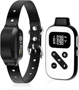 PetJoy Bark & Training Collar for Large Dogs – Remote-Controlled with Shock, Vibration, Beep, and Auto Modes (Levels 1-5) – 2800 Ft Range