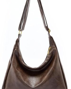 Celestina Women’s Hobo Bag – Ultra-Soft Foldable Vegan Leather Shoulder Handbag, Chic Slouchy Tote Purse
